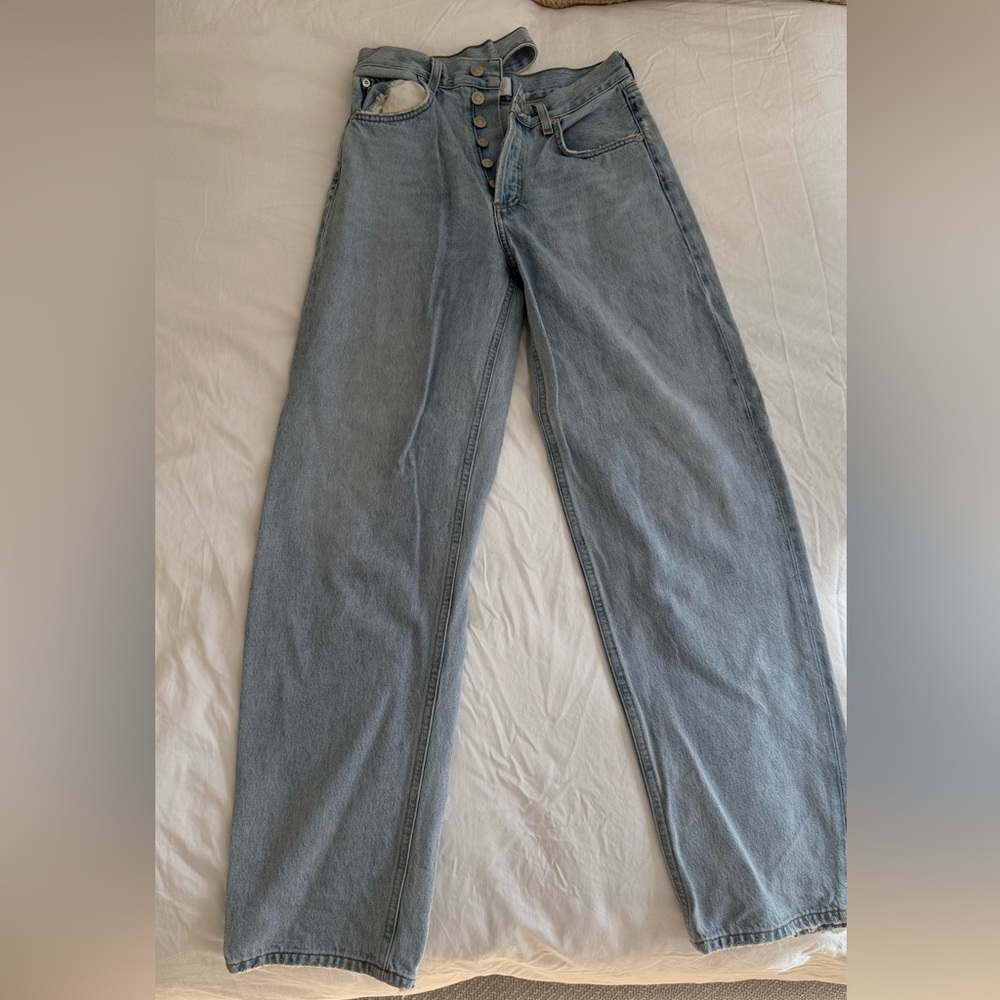 Agolde Women’s Denim Relaxed Jeans in Light Blue